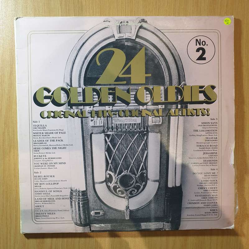 24 Golden Oldies - Original Artists - Vol 2 -  Double Vinyl LP Record - Very-Good Quality (VG)  (...