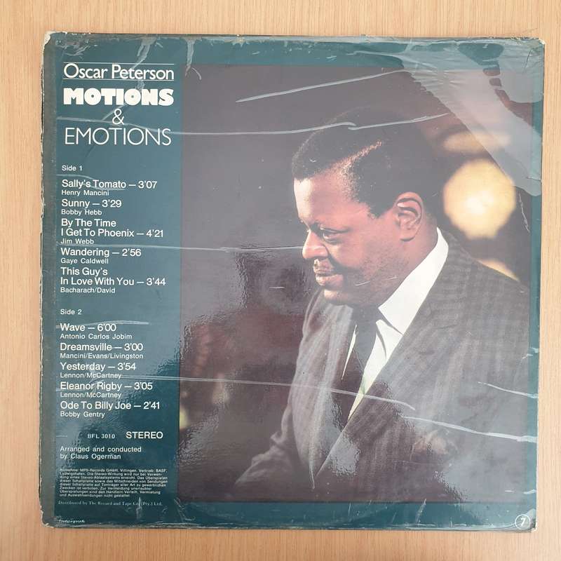 Oscar Peterson  Motions & Emotions - Vinyl LP Record - Very-Good Quality (VG)  (verry)