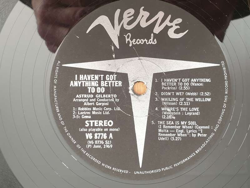 Astrud Gilberto  I Haven't Got Anything Better To Do  Vinyl LP Record - Very-Good+ Quality ...