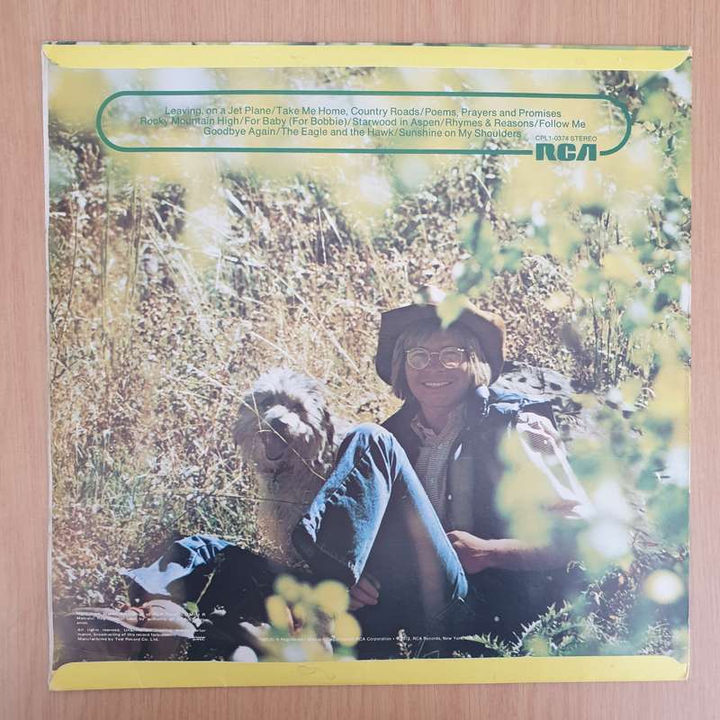 John Denver  John Denver's Greatest Hits  Vinyl LP Record - Very-Good+ Quality (VG+) (ve...