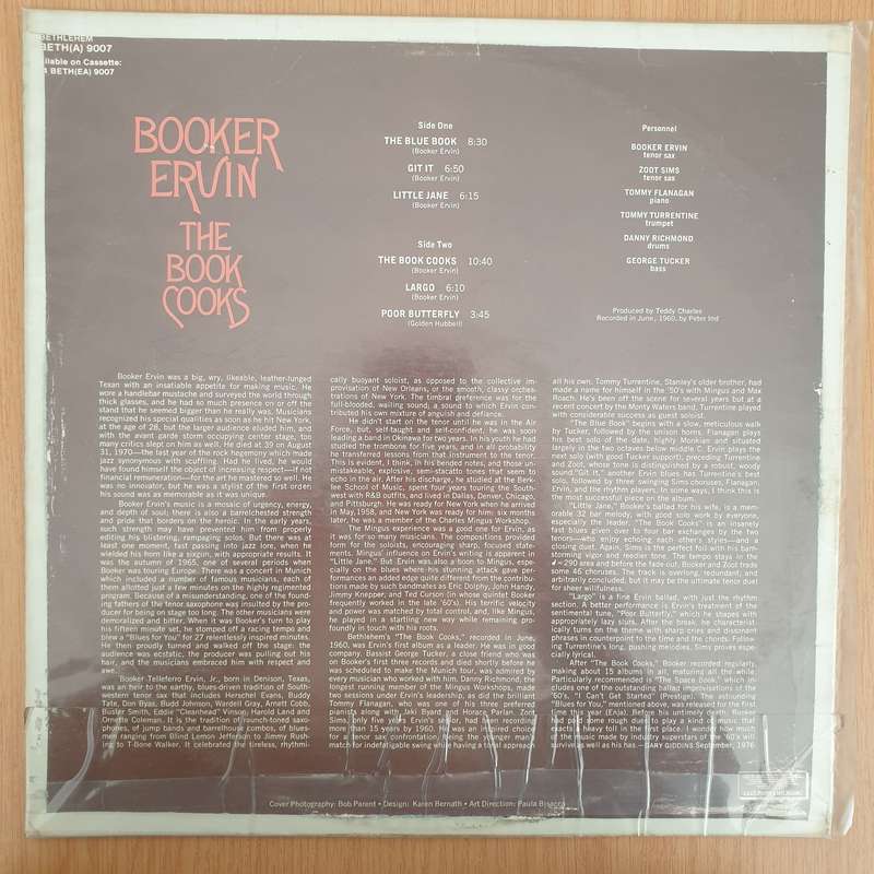 Booker Ervin  The Book Cooks  Vinyl LP Record - Very-Good+ Quality (VG+) (verygoodplus)