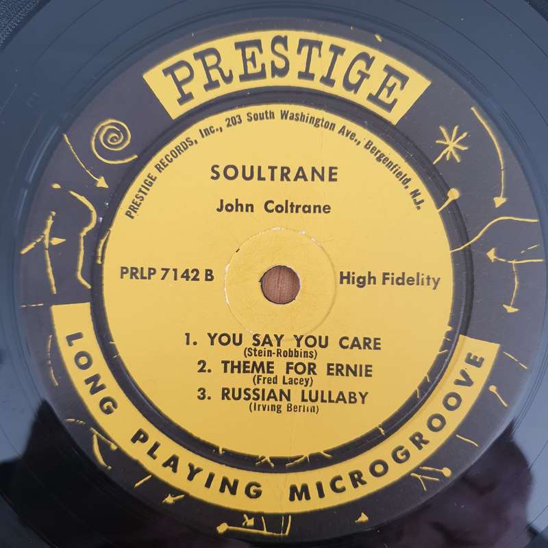 John Coltrane With Red Garland  Soultrane - Vinyl LP Record - Very-Good Quality (VG)  (verry)