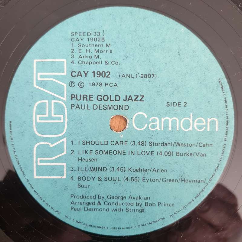 Paul Desmond  Pure Gold Jazz - Vinyl LP Record - Very-Good Quality (VG)  (verry)