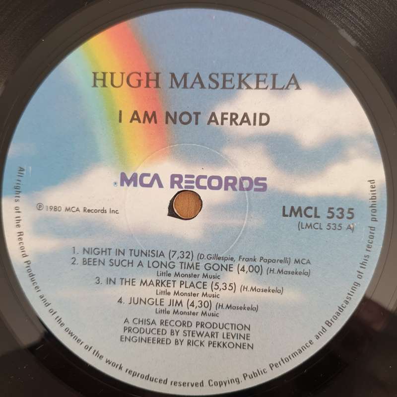 Hugh Masekela  I Am Not Afraid  Vinyl LP Record - Very-Good+ Quality (VG+) (verygoodplus)