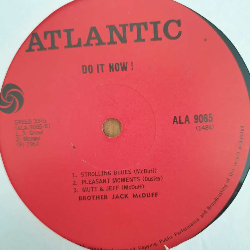 Brother Jack McDuff  Do It Now! - Vinyl LP Record - Very-Good Quality (VG)  (verry)