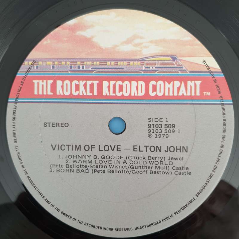 Elton John - Victim Of Love (Import) with Original Lyrics Inner - Vinyl LP Record  - Very-Good+ Q...