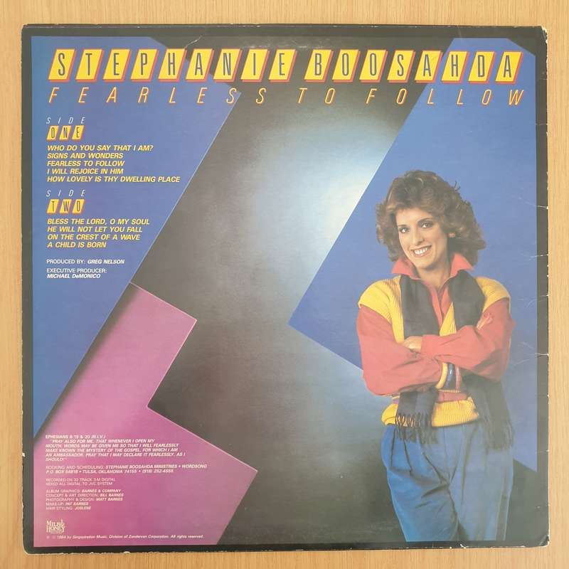 Stephanie Boosahda  Fearless To Follow - Vinyl LP Record - Very-Good+ Quality (VG+) (verygoodp...