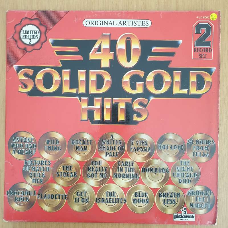 40 Solid Gold Hits - Limited Edition - Various Artists - Double Vinyl LP Record - Very-Good+ Qual...