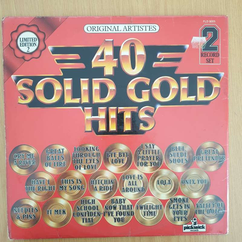 40 Solid Gold Hits - Limited Edition - Various Artists - Double Vinyl LP Record - Very-Good+ Qual...