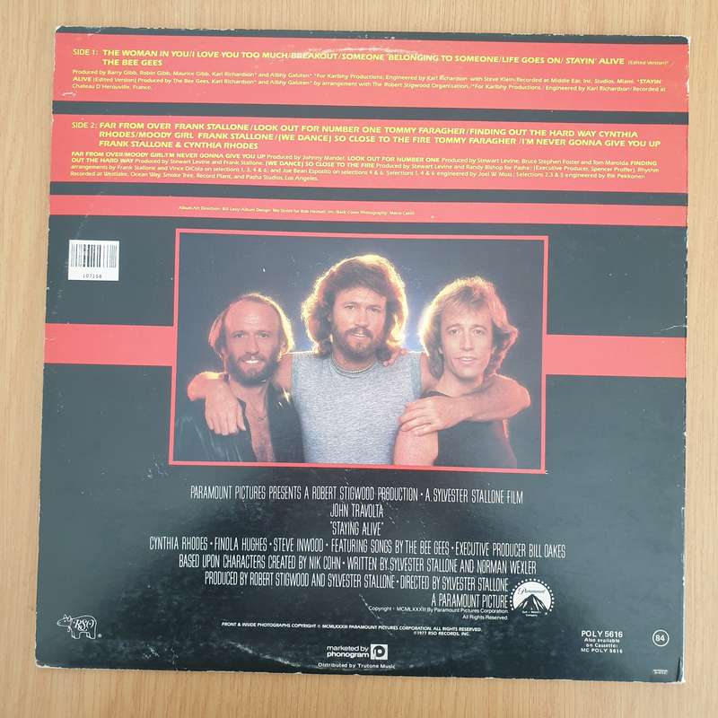 Staying Alive (The Original Motion Picture Soundtrack) (Bee Gees)  Vinyl LP Record - Very-Good...