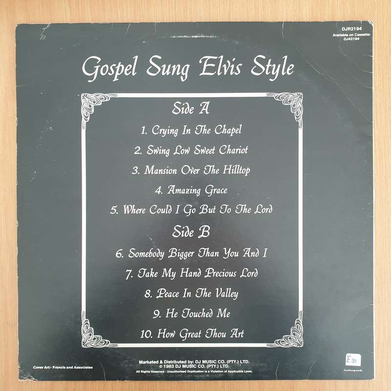 Gospel Sung Elvis Style - Vinyl LP Record - Very-Good+ Quality (VG+) (verygoodplus)