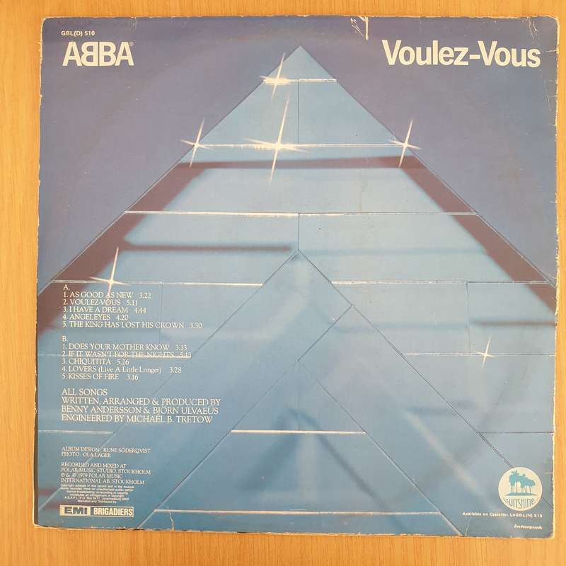 Abba - Voulez Vouz - Vinyl LP Record - Very-Good- Quality (VG-) (minus)