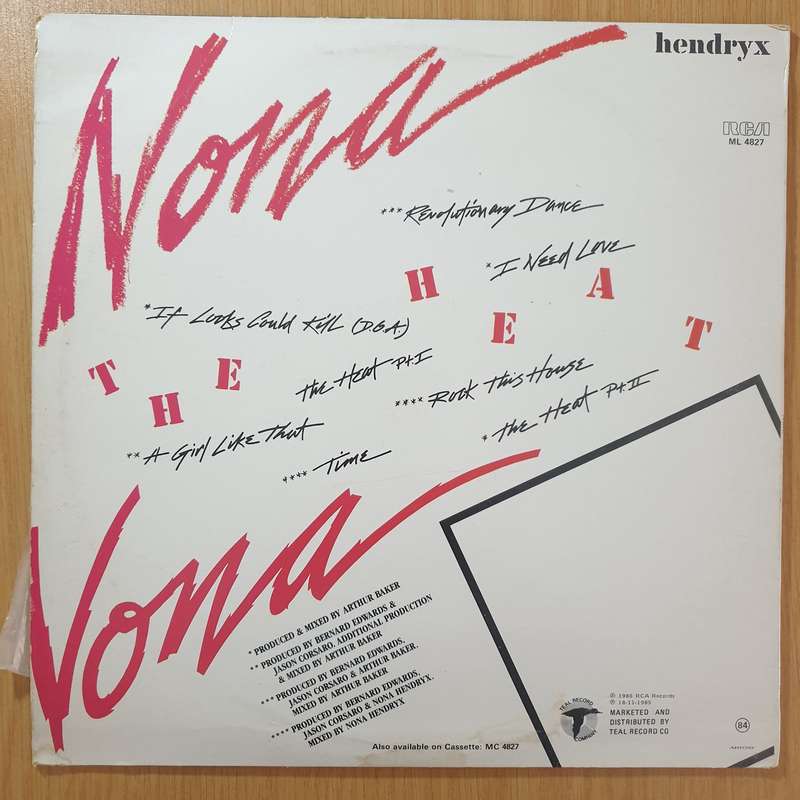 Nona Hendryx  The Heat - Vinyl LP Record - Very-Good+ Quality (VG+) (verygoodplus)