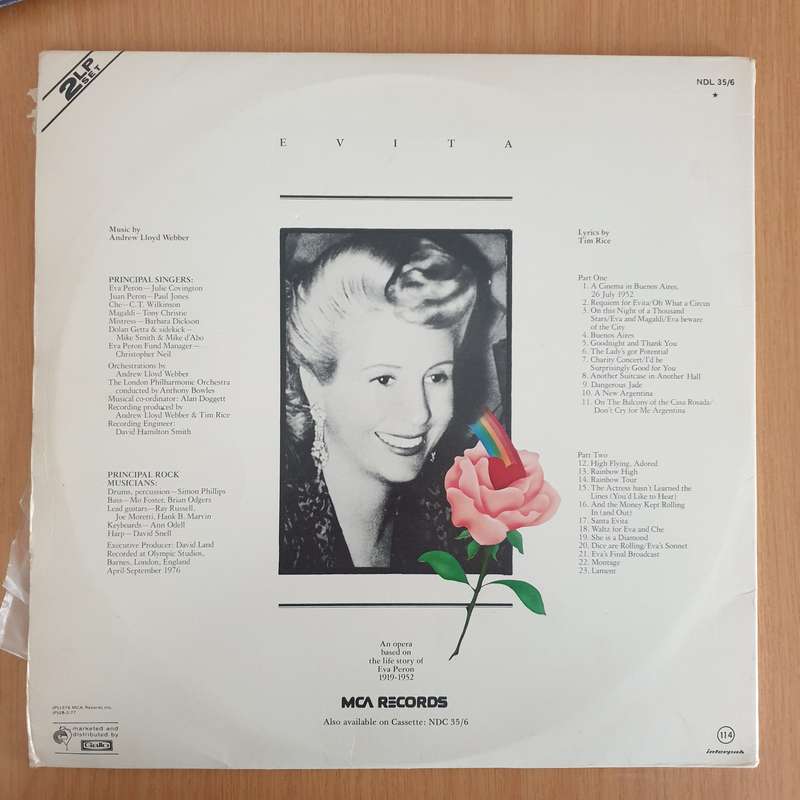 Andrew Lloyd Webber, Tim Rice  Evita - Julie Covington - with Show Booklet - Vinyl LP Recor...