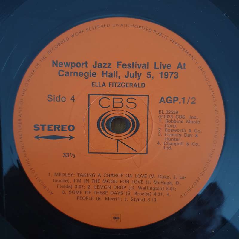 Ella Fitzgerald  Newport Jazz Festival Live At Carnegie Hall, July 5, 1973 - Double  Vinyl LP ...