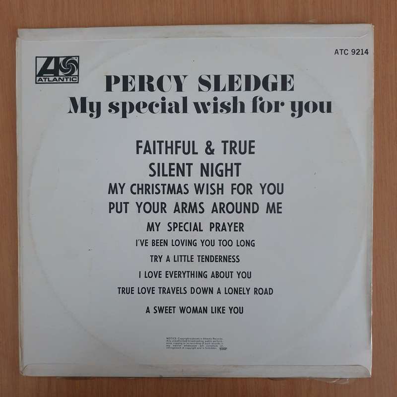 Percy Sledge  My Special Wish For You (South Africa) - Vinyl LP Record - (VG+) (verygoodplus)