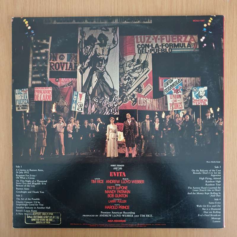 Evita: Premiere American Recording - Andrew Lloyd Webber And Tim Rice (with booklet)  Vinyl LP...
