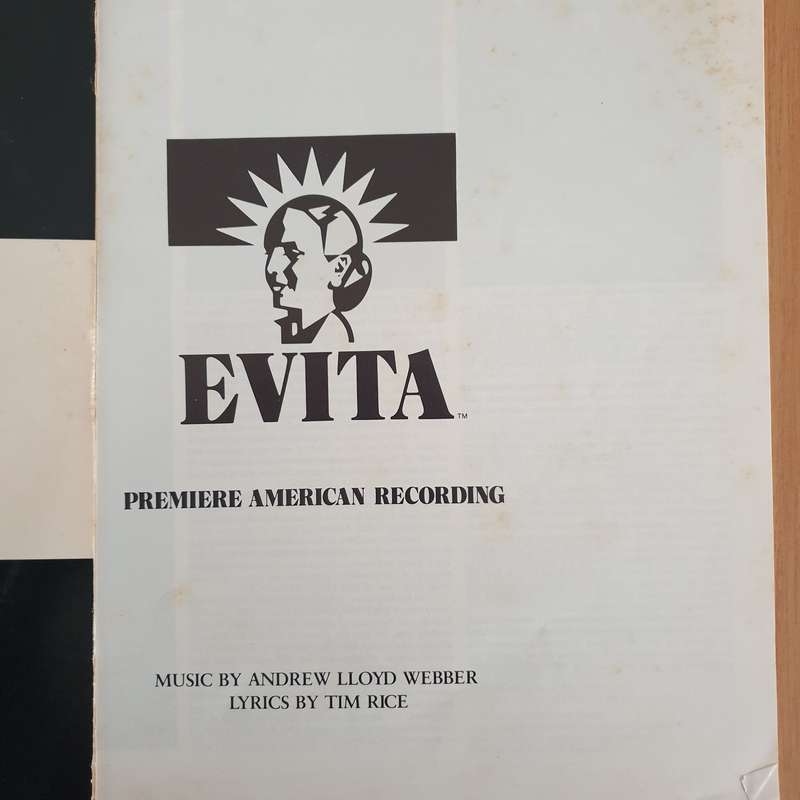 Evita: Premiere American Recording - Andrew Lloyd Webber And Tim Rice (with booklet)  Vinyl LP...