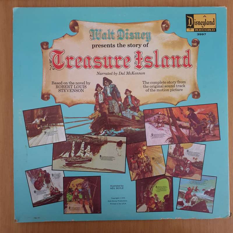 Walt Disney Presents The Story Of Treasure Island  Vinyl LP Record - Very-Good+ Quality (VG+)