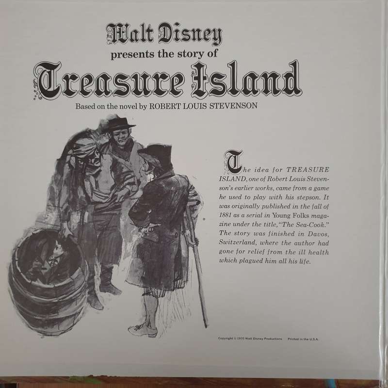 Walt Disney Presents The Story Of Treasure Island  Vinyl LP Record - Very-Good+ Quality (VG+)