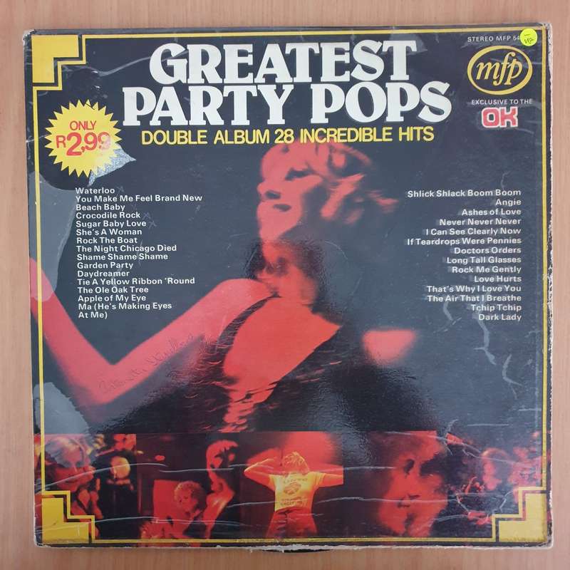 Greatest Party Pops - 28 Incredible Hits  - Double - Vinyl LP Record - Very-Good- Quality (VG-) (...