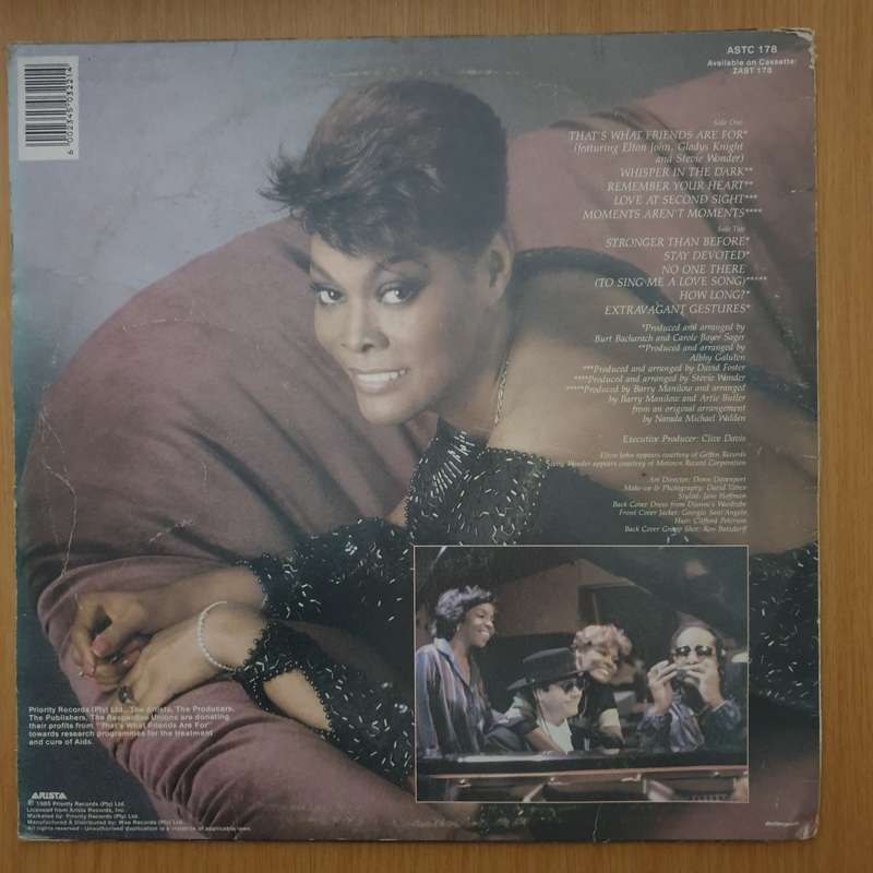 Dionne Warwick  Friends - Vinyl LP Record - Very-Good Quality (VG)  (verry)