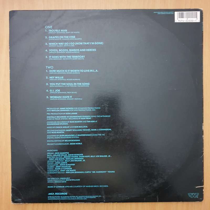 Waylon Jennings  Full Circle - Vinyl LP Record - Very-Good+ Quality (VG+) (verygoodplus)