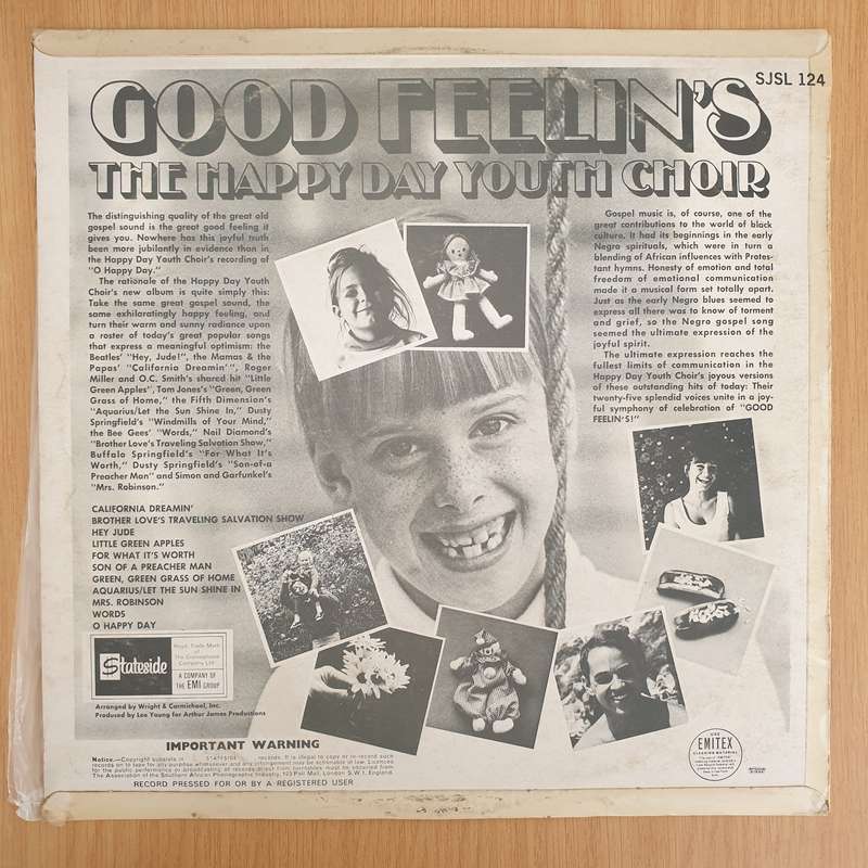The Happy Day Youth Choir  Good Feelin's - Vinyl LP Record - Very-Good+ Quality (VG+) (verygoo...