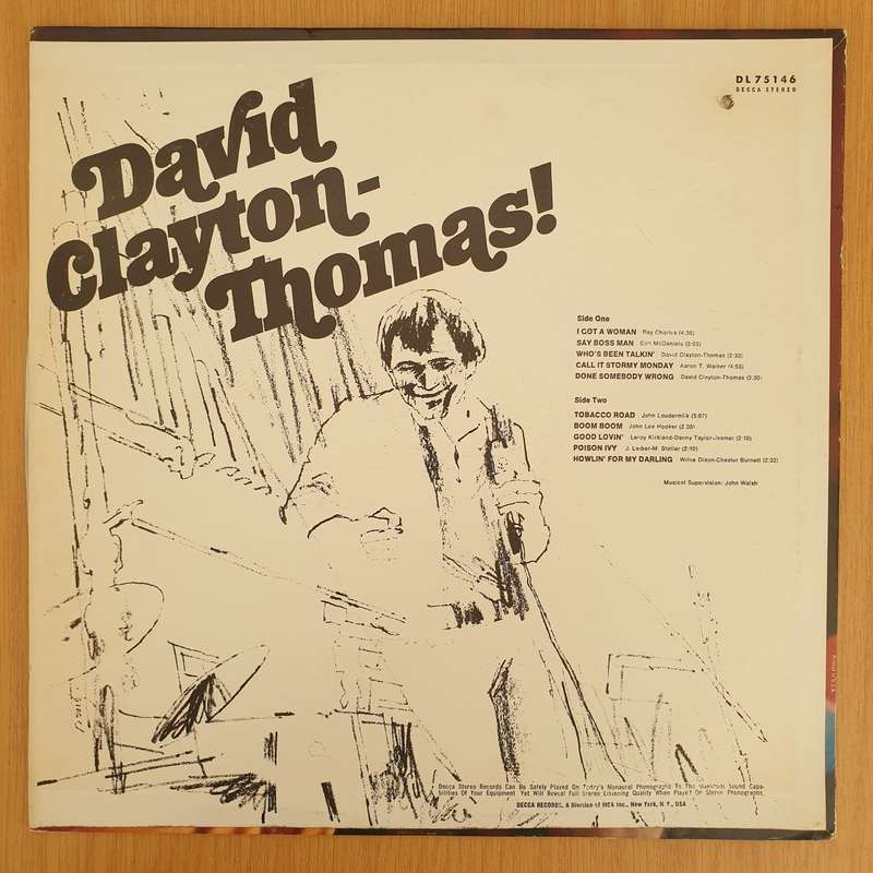David Clayton-Thomas  David Clayton-Thomas!- Vinyl LP Record - Very-Good+ Quality (VG+) (veryg...