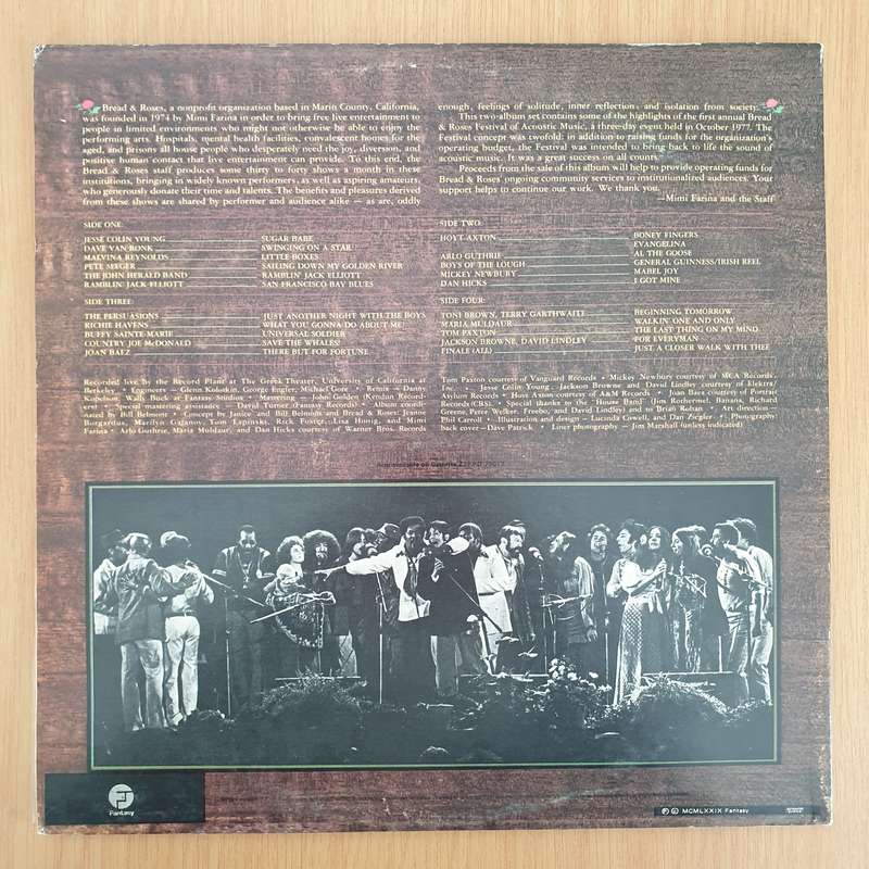 Bread & Roses: Festival of Acoustic Music - Greek Theater, U.C. Berkeley  - Vinyl LP Record - Ver...