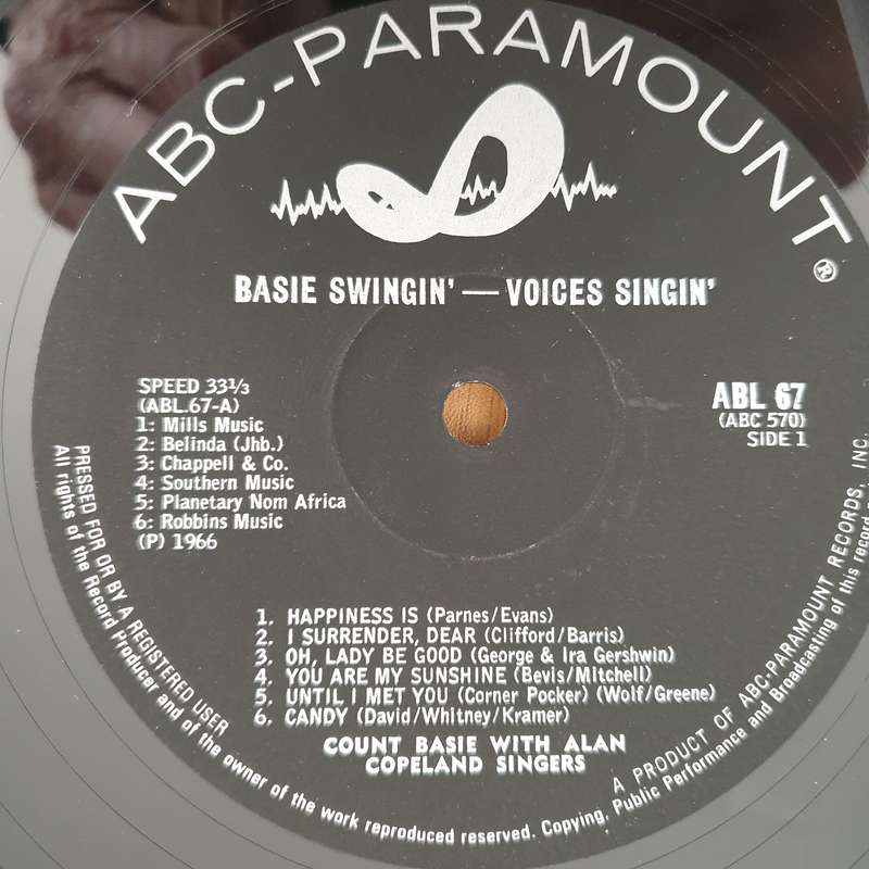 Count Basie With The Alan Copeland Singers  Basie Swingin' Voices Singin  - Vinyl LP Record - ...