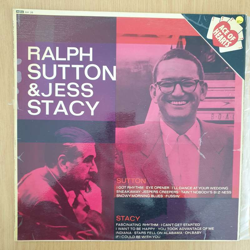 Ralph Sutton & Jess Stacy  Piano Solos  - Vinyl LP Record - Very-Good+ Quality (VG+) (verygood...
