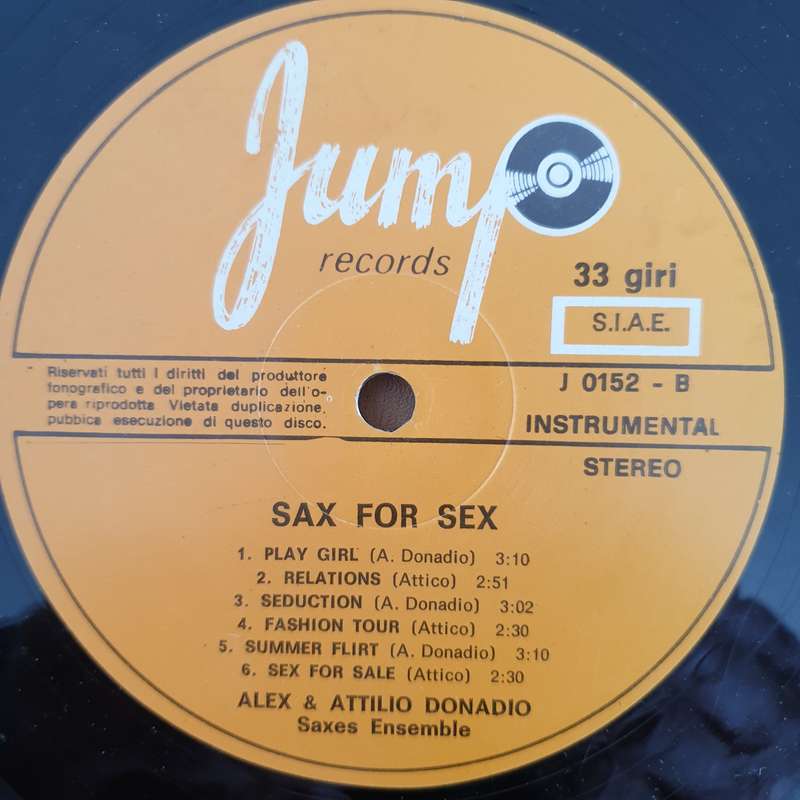 Alex E Attilio Donadio  Sax For Six - Vinyl LP Record - Good+ Quality (G+) (gplus)