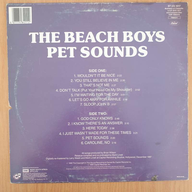 The Beach Boys  Pet Sounds - Vinyl LP Record - Very-Good+ Quality (VG+) (verygoodplus)