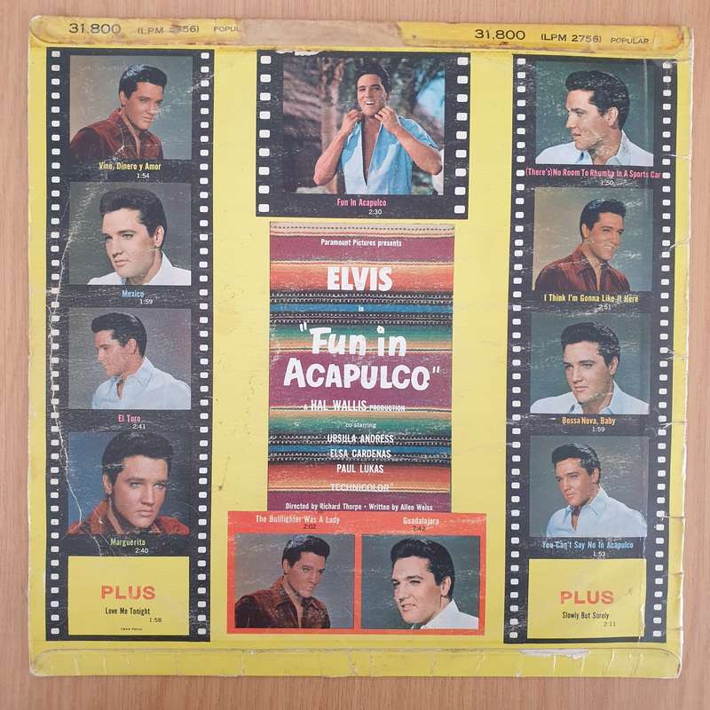 Elvis  Fun In Acapulco  - Vinyl LP Record - Good Quality (G)