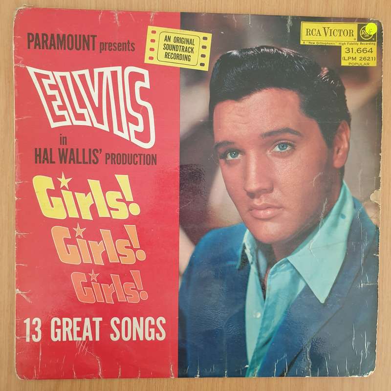 Elvis Presley  Girls! Girls! Girls!  - Vinyl LP Record - Good Quality (G)