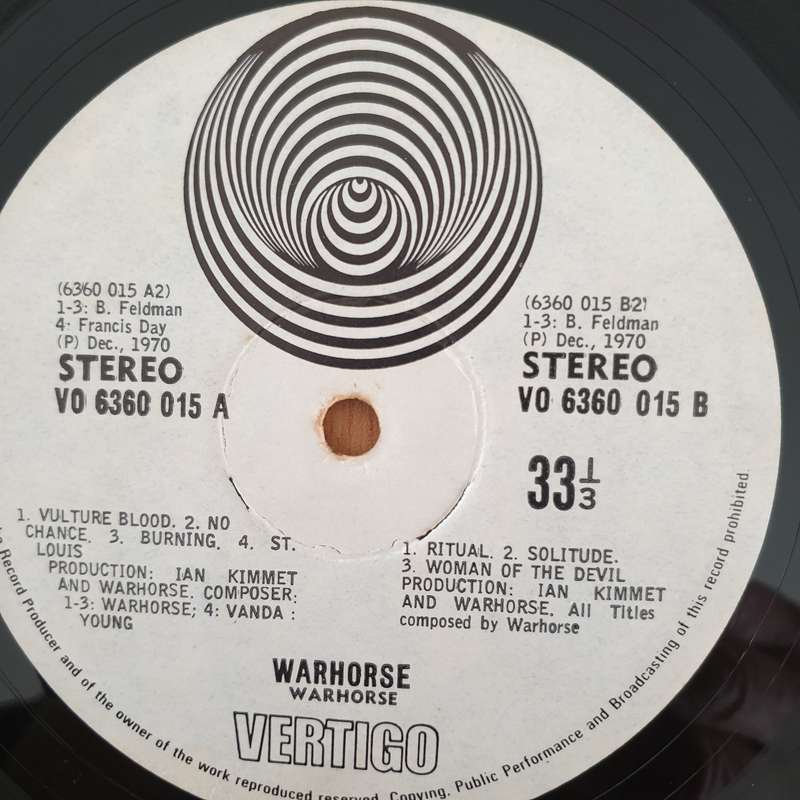 Warhorse   Warhorse - Vinyl LP Record - Very-Good+ Quality (VG+) (verygoodplus)