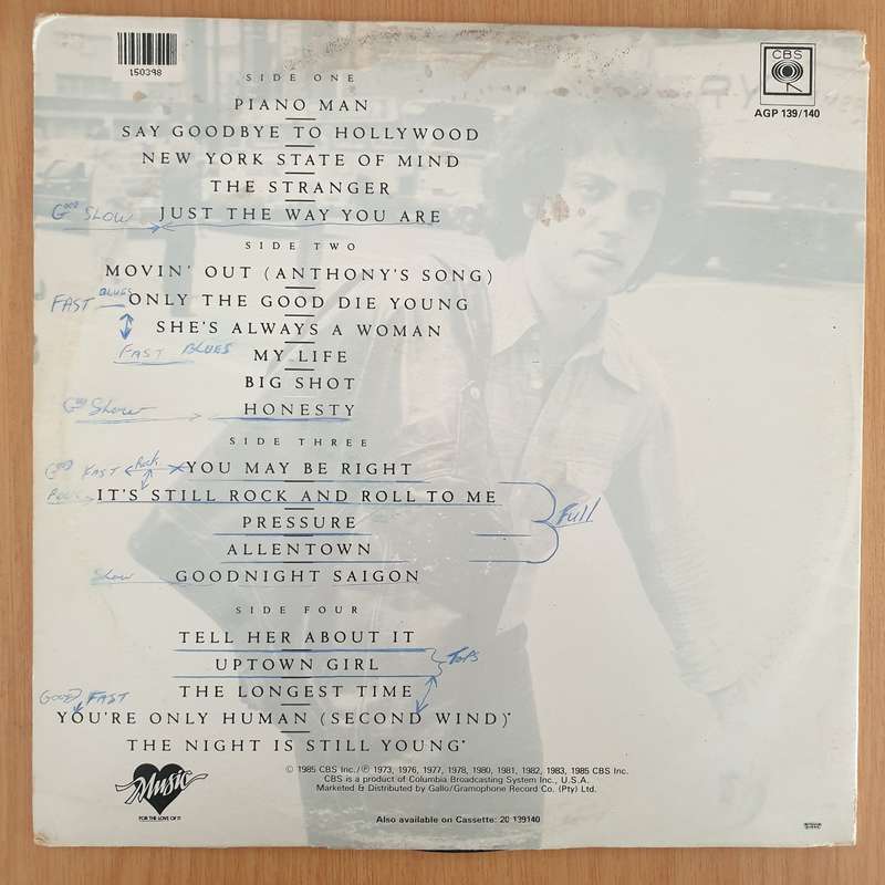 Billy Joel  Greatest Hits Volume I & Volume II  - Vinyl LP Record - Very-Good Quality (VG)  (v...