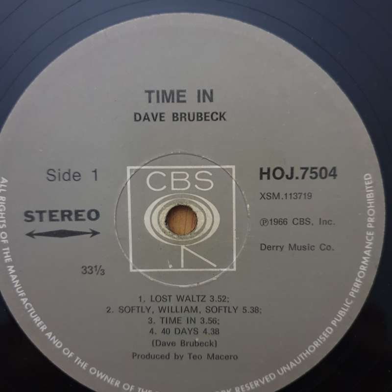 Dave Brubeck  Time In  - Vinyl LP Record - Good+ Quality (G+) (gplus)