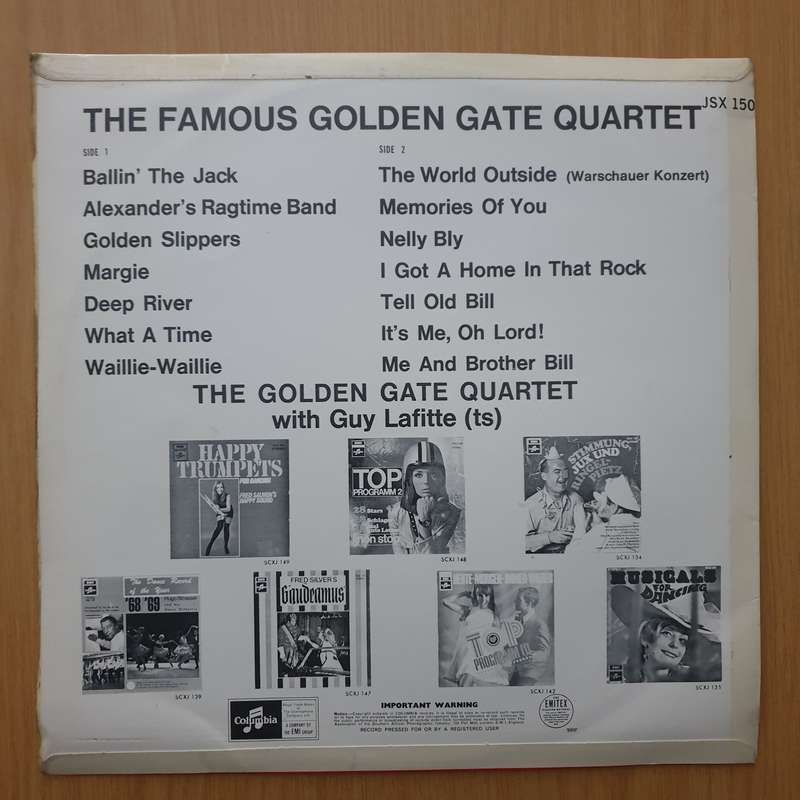 The Golden Gate Quartet With Guy Lafitte  The Famous Golden Gate Quartet  - Vinyl LP Record - ...