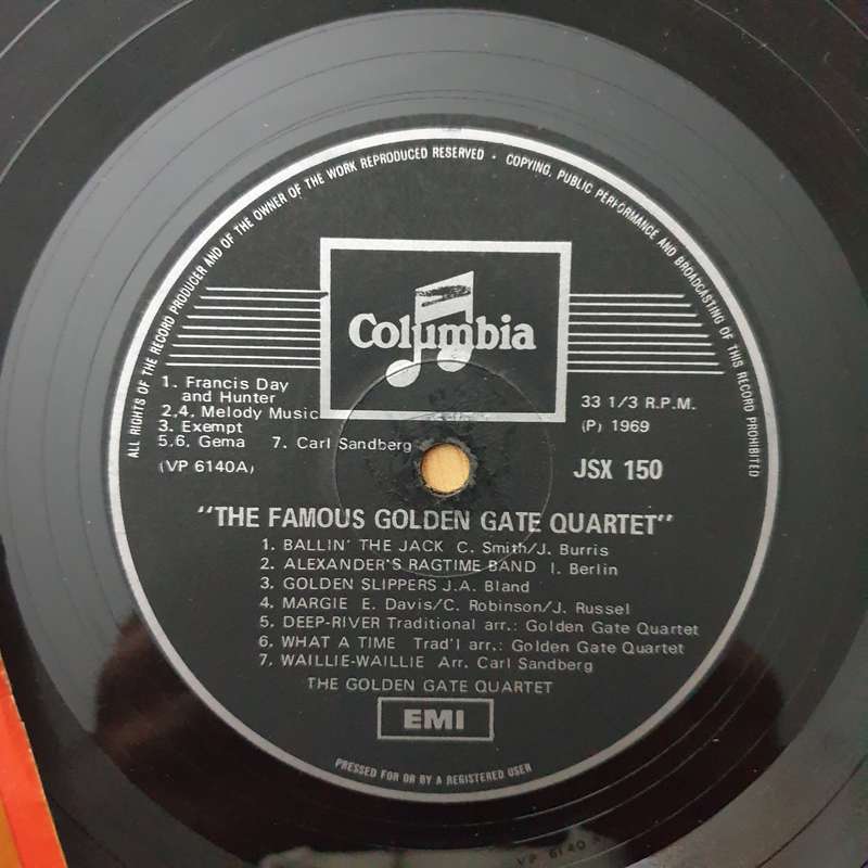 The Golden Gate Quartet With Guy Lafitte  The Famous Golden Gate Quartet  - Vinyl LP Record - ...
