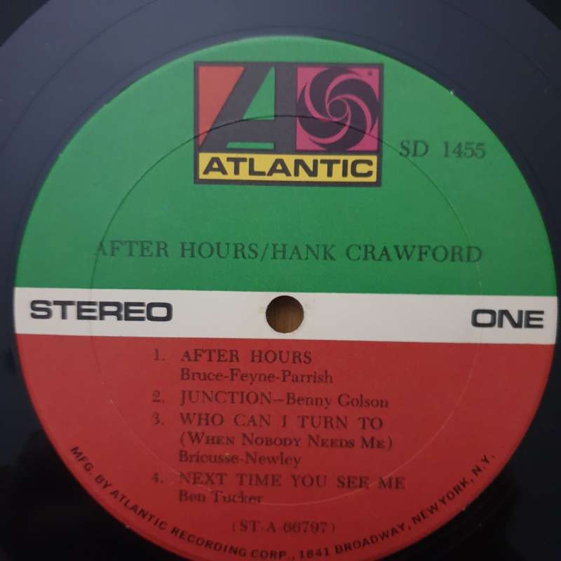 Hank Crawford  After Hours - Vinyl LP Record - Very-Good+ Quality (VG+) (verygoodplus)