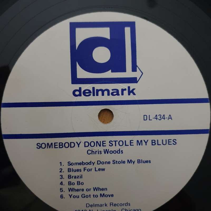 Chris Woods  Somebody Done Stole My Blues - Vinyl LP Record - Very-Good Quality (VG)  (verry)