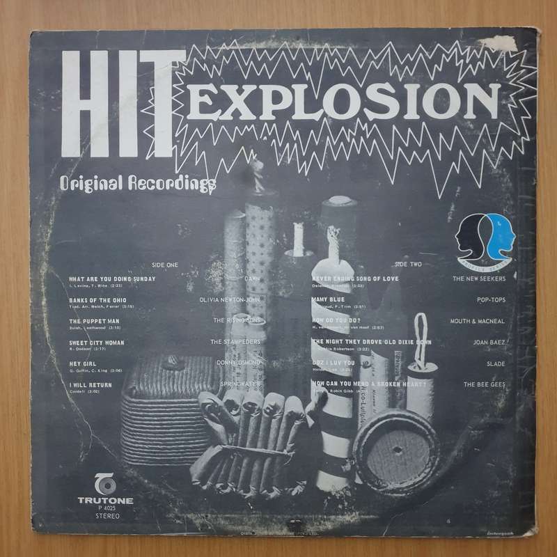 Hit Explosion - Original Recordings - Vinyl LP Record - Very-Good Quality (VG)  (verry)