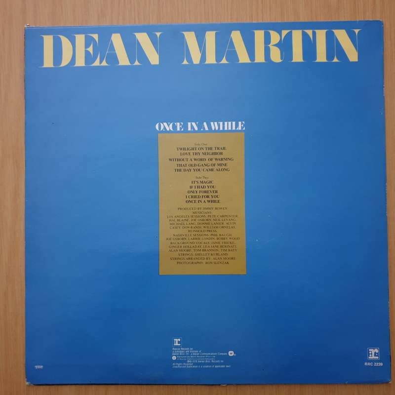 Dean Martin - Once in a While - Vinyl LP Record - Very-Good+ Quality (VG+) (verygoodplus)