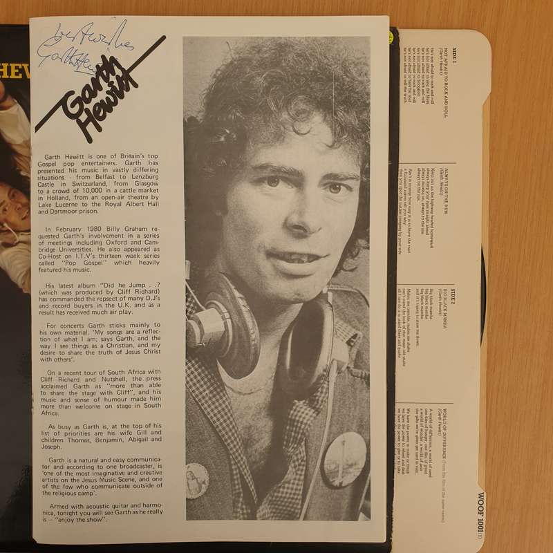 Garth Hewitt  Did He Jump... Or Was He Pushed? (Autographed) - Vinyl LP Record - Very-Good+ Qu...