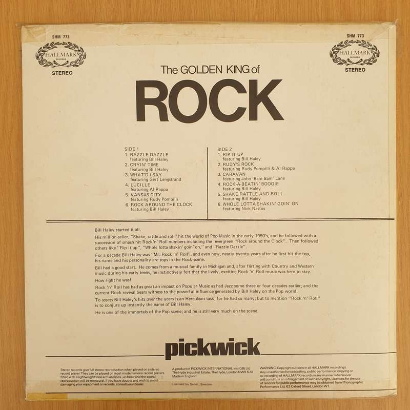 Bill Haley And The Comets  The Golden King Of Rock - Vinyl LP Record - Very-Good+ Quality (VG+...