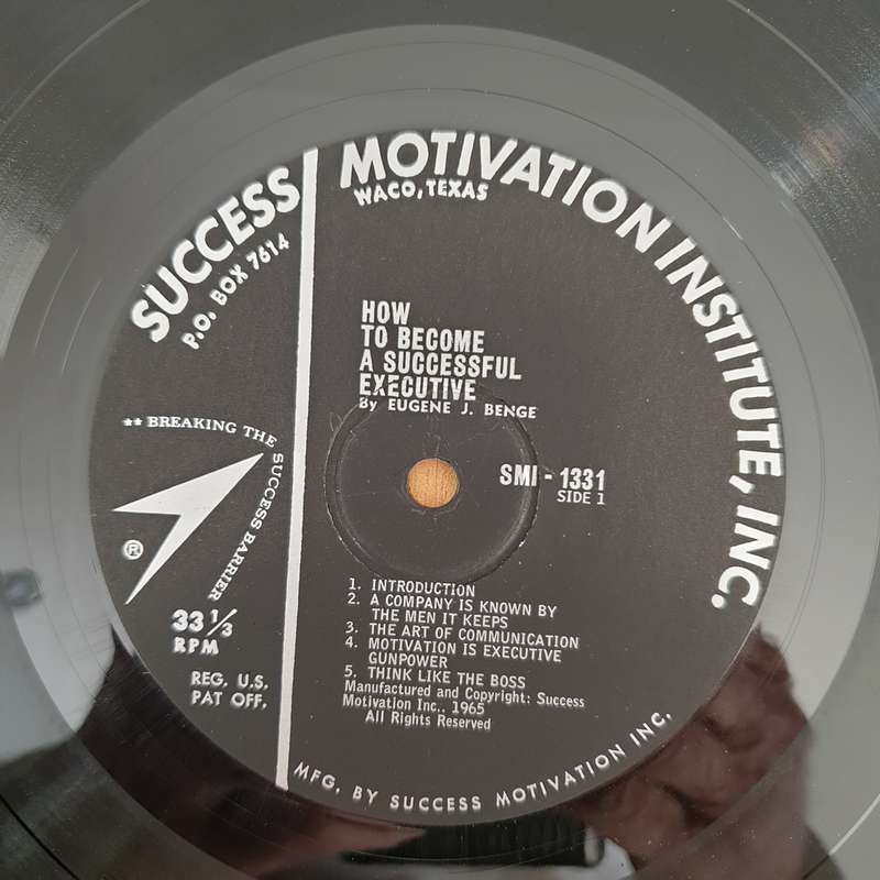 Eugene J. Benge  How To Become A Successful Executive - Vinyl LP Record - Very-Good+ Quality (...
