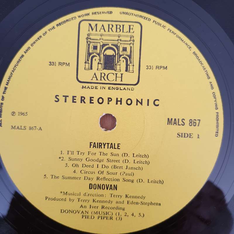 Donovan  Fairytale (867) - Vinyl LP Record - Very-Good+ Quality (VG+) (verygoodplus)