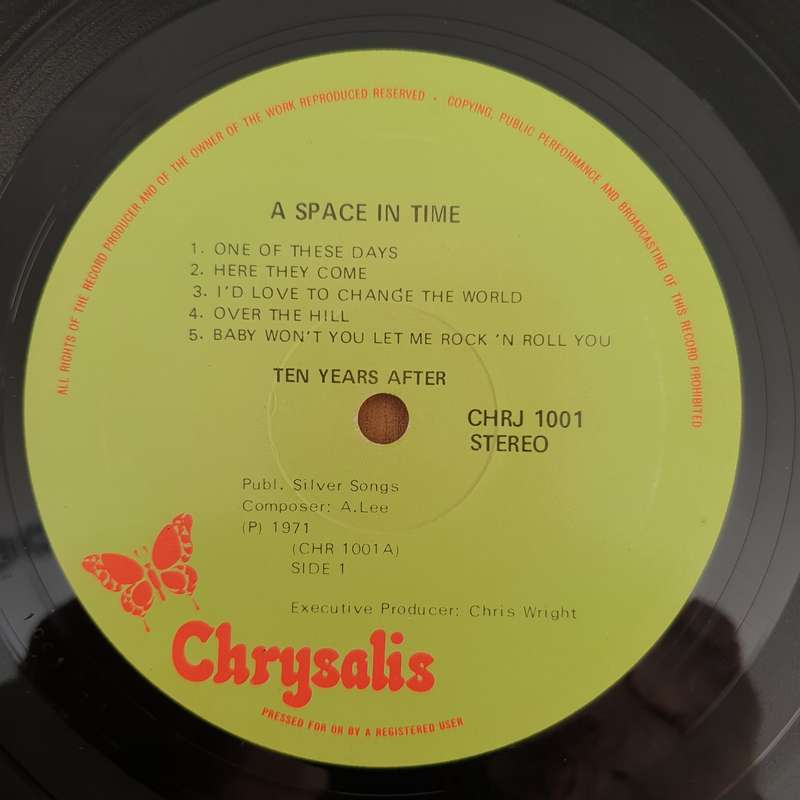 Ten Years After  A Space In Time - Vinyl LP Record - Very-Good- Quality (VG-) (minus)